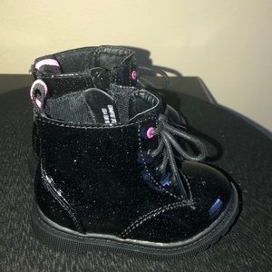Black patent size 4 boots